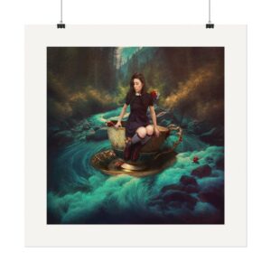 Go with the flow | Textured Watercolor Matte Art Print