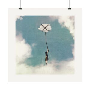 Falling Up | Textured Watercolor Matte Art Print