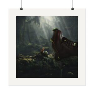 Sluggish Retreat | Textured Watercolor Matte Art Print