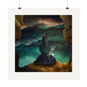 Golden Introspection | Textured Watercolor Matte Art Print