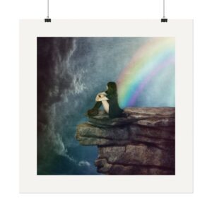 Light out of sight | Textured Watercolor Matte Art Print