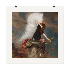 Cupid's Arrow | Textured Watercolor Matte Art Print